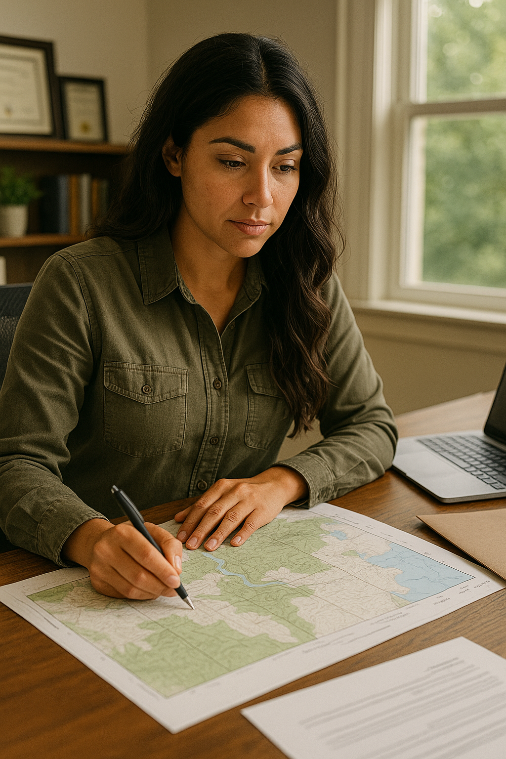 LegacyScout Advisor reviewing maps